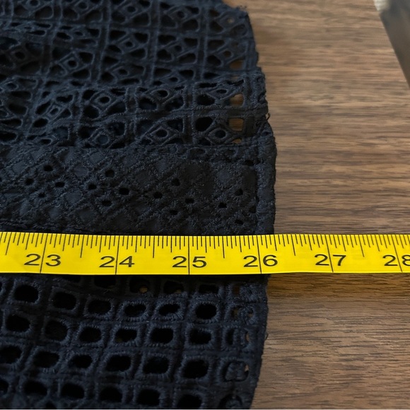 Rails Black Eyelet Short Sleeve Button Down Shirt S - Picture 8 of 9